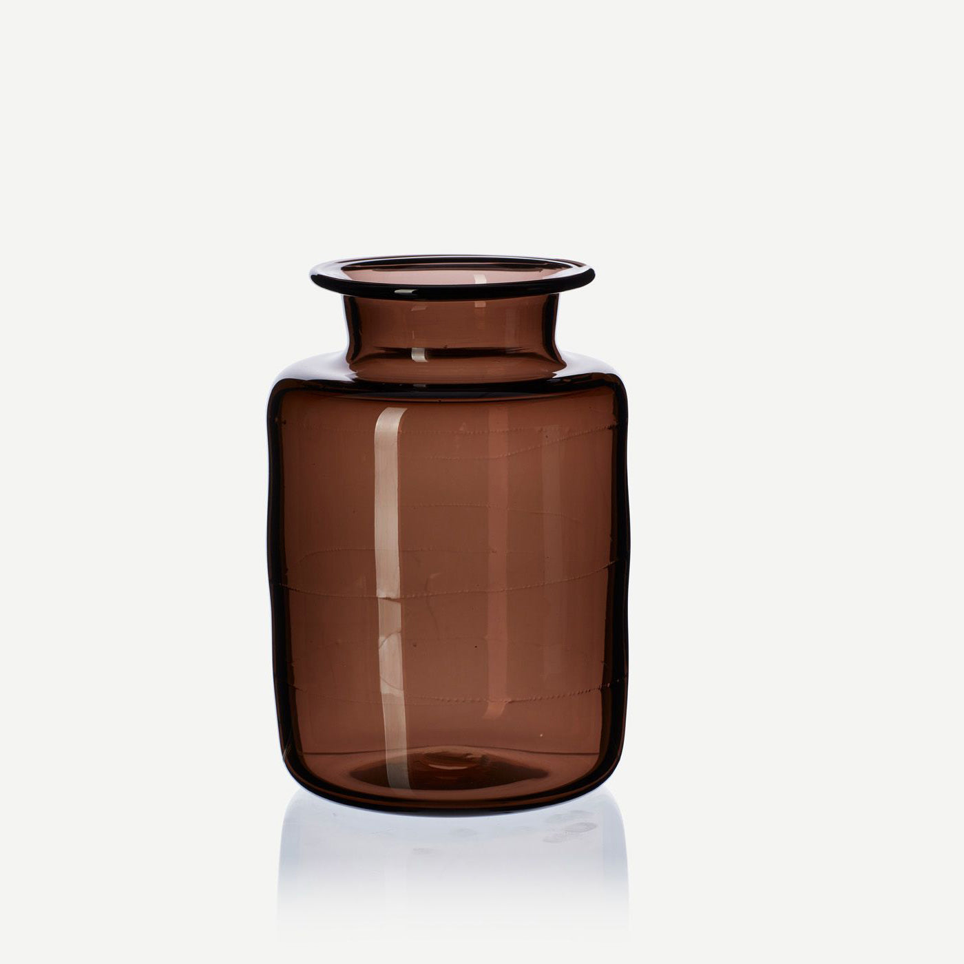 Dark brown recycled glass apothecary jar