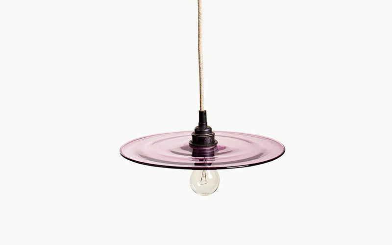 coloured glass disc pendant light