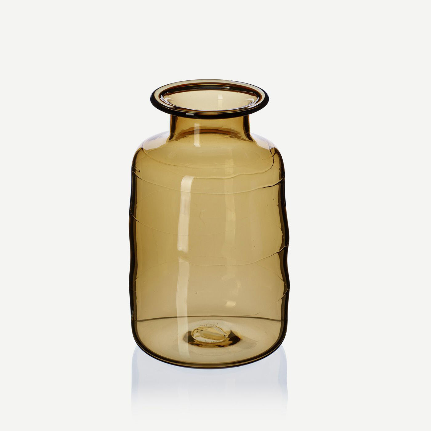 apothecary jar light brown glass vase