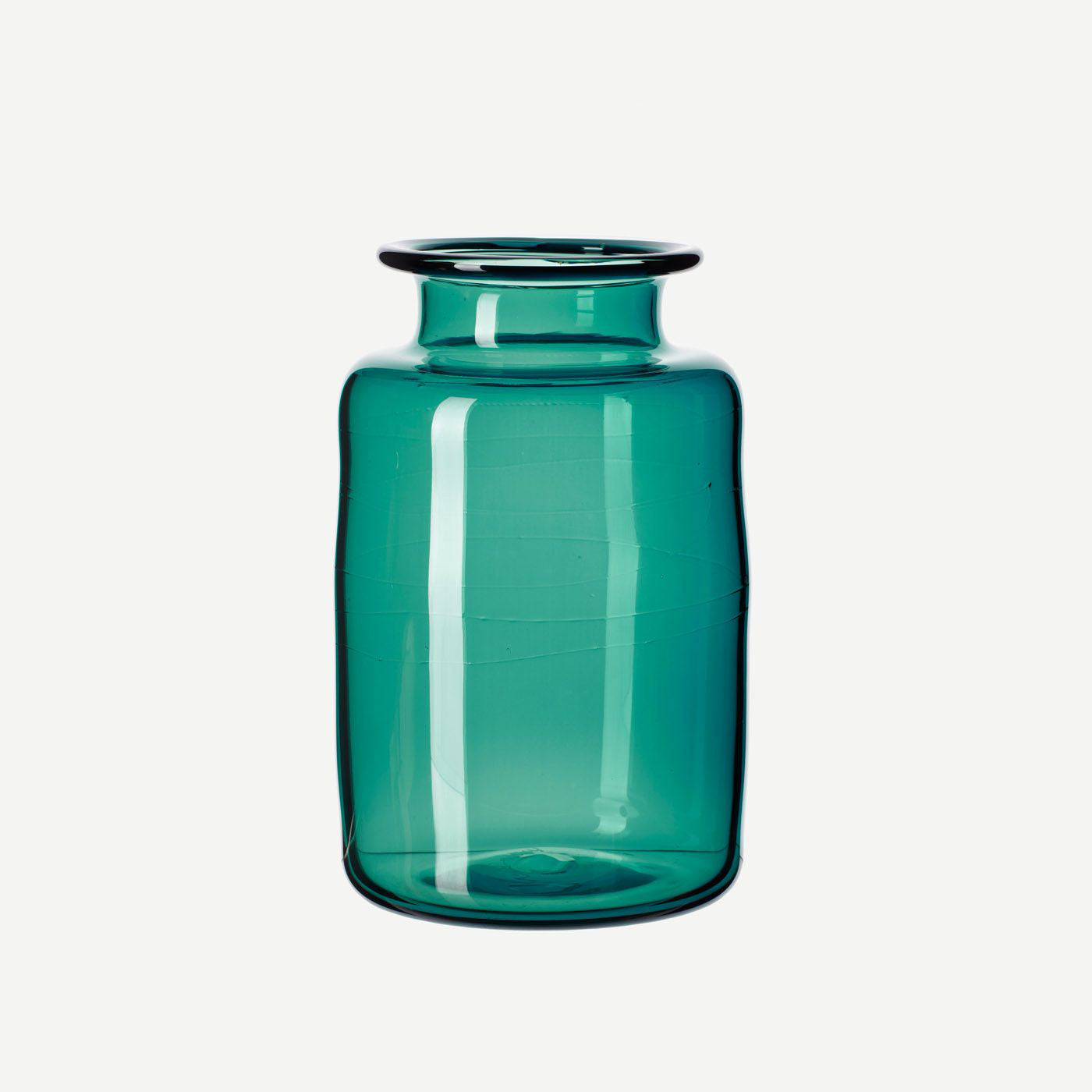 green apothecary jar vase